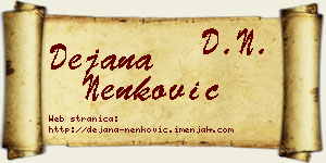 Dejana Nenković vizit kartica